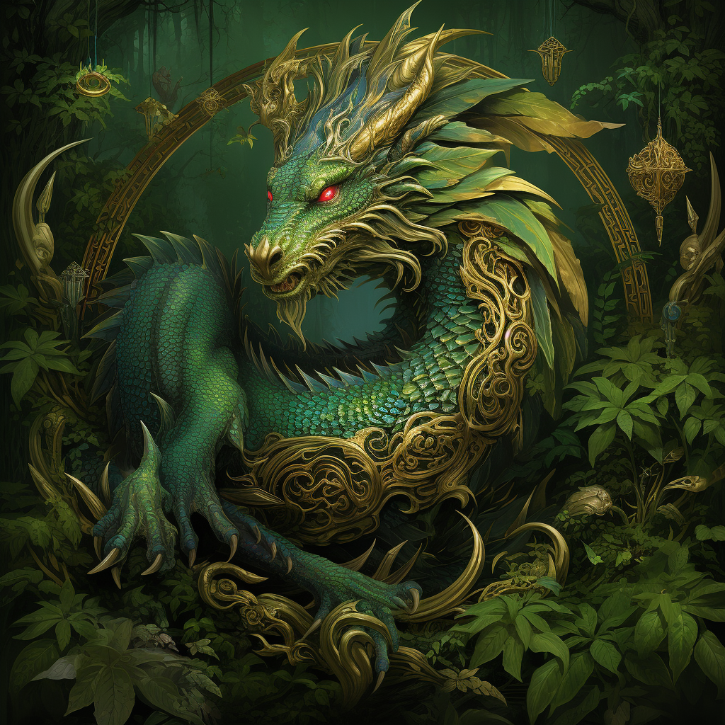Emerald Dragon - Majesty, Elemental Mastery, Timeless Power, Strength, and Prosperity product image