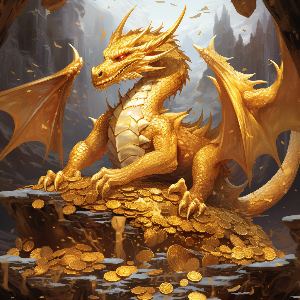 Gold Dragon - Beacon of Prosperity, Majestic Power, Ethereal Magick, and Leadership product image