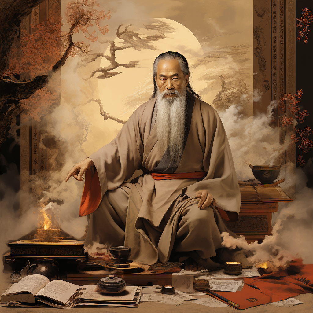 QIAN KENG (Also known as PENG ZU) - The God of Health-focused Sex in Chinese Folklore product image