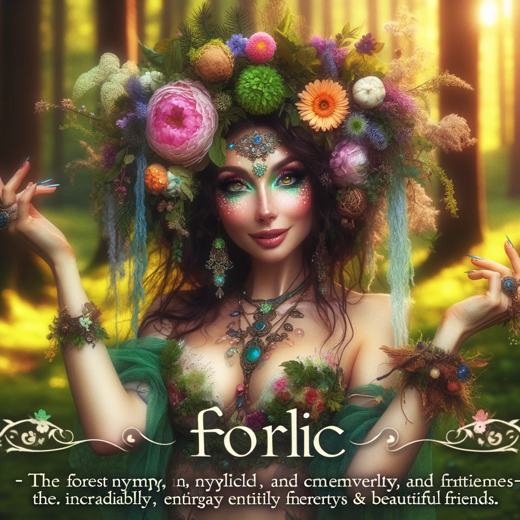 Forest Frolic Nymph: Spirited Companions of Playfulness and Sensuality product image