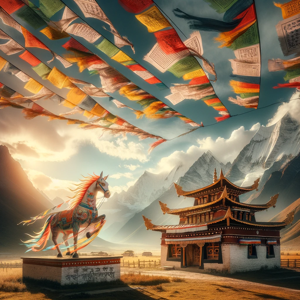 Windhorse Prayer Flags Offering: A Year of Spiritual Elevation (喜敬风马圣旗) product image