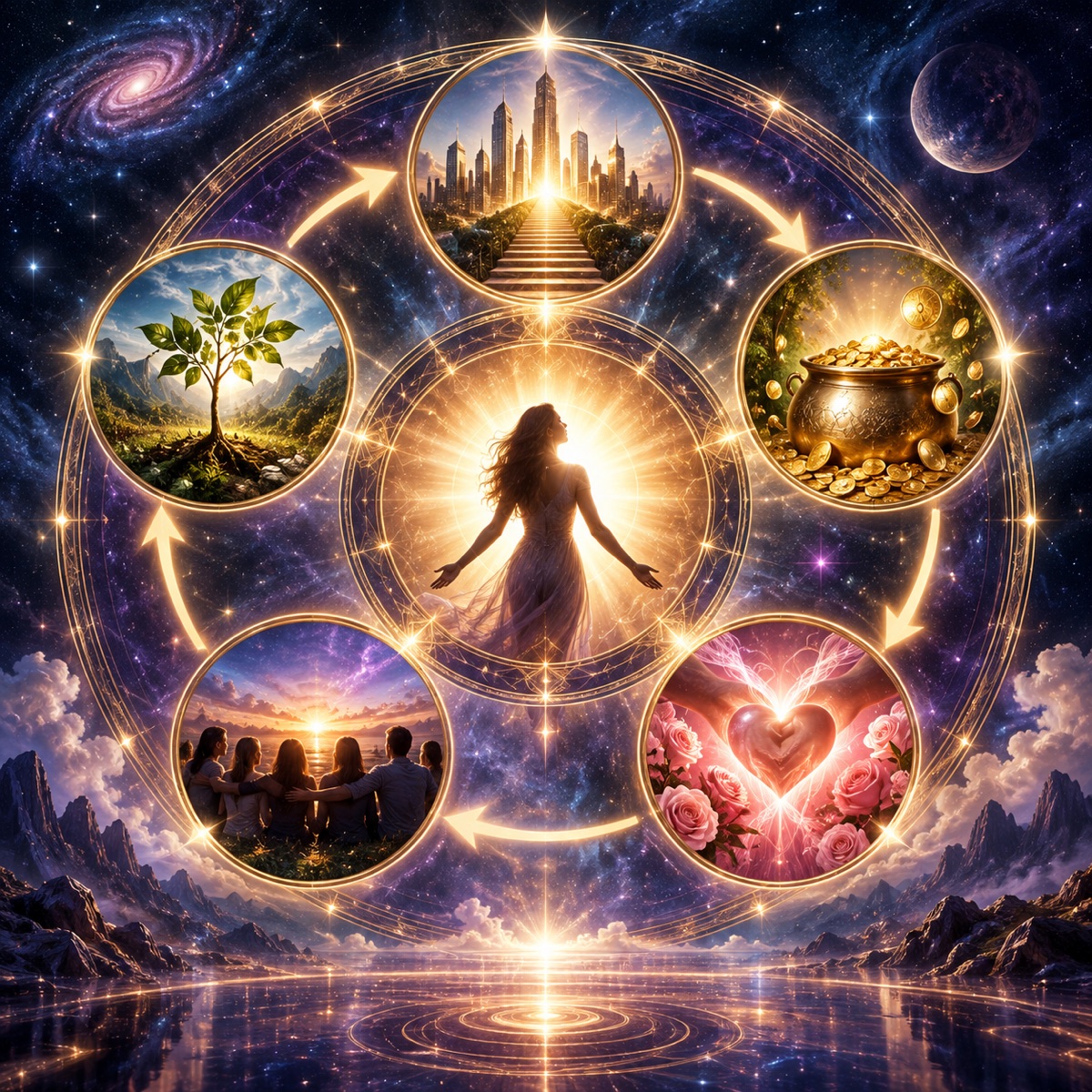 Cosmic Cycle of Fortune: A Monthly Rotating Blessings Spell product image